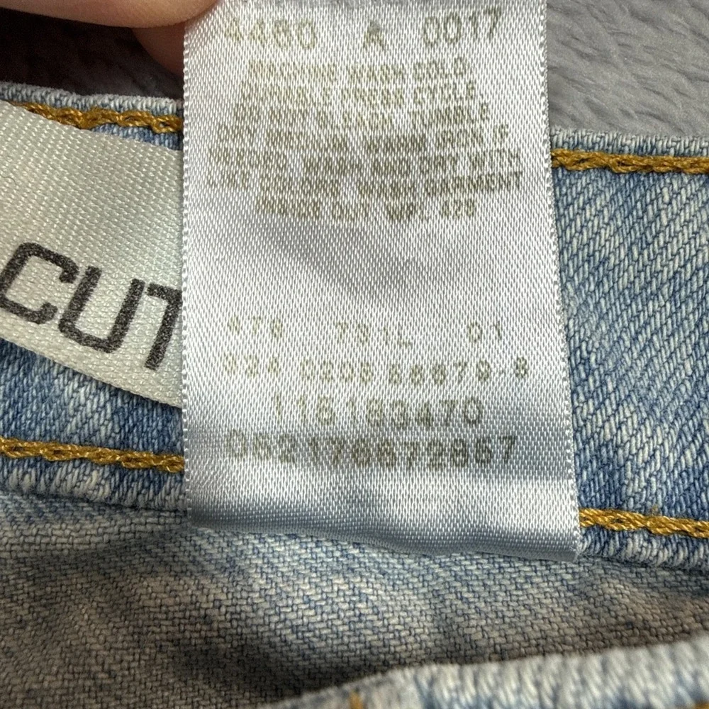 Vintage Levi's 518 Superlow Bootcut Jeans 31x31 Blue Light Wash Low Rise Stained